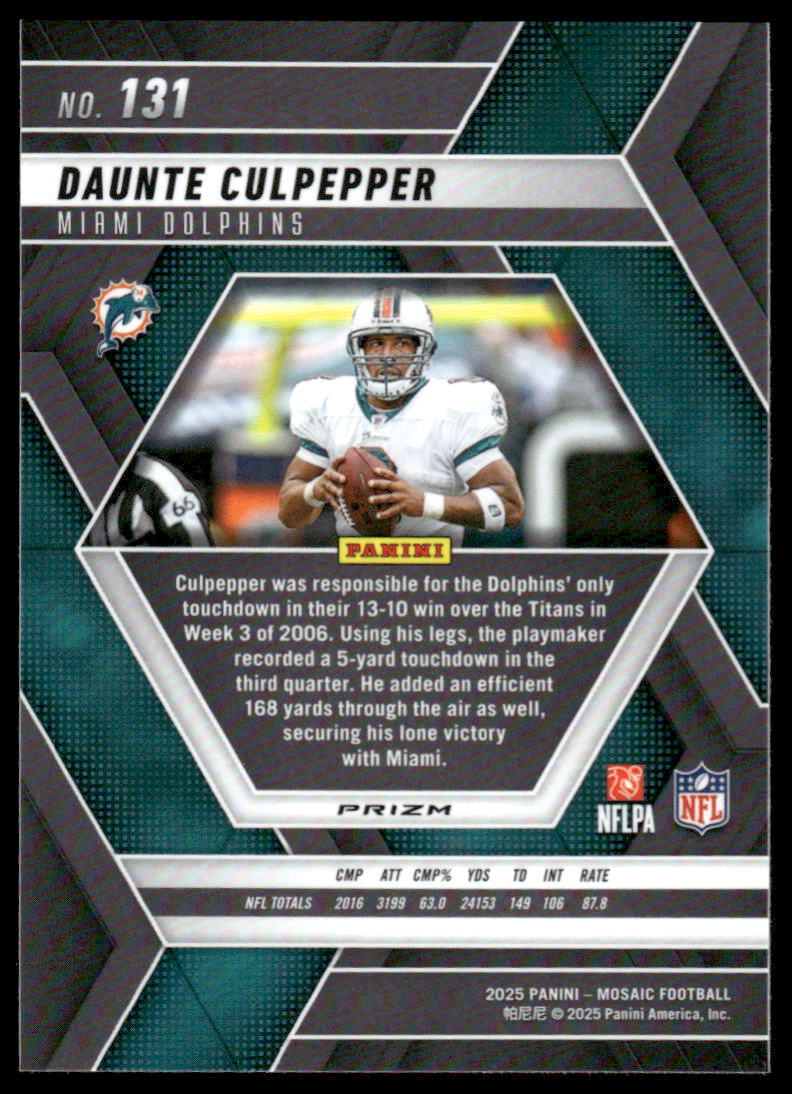 2025 Panini Mosaic #131 Daunte Culpepper Purple Scope