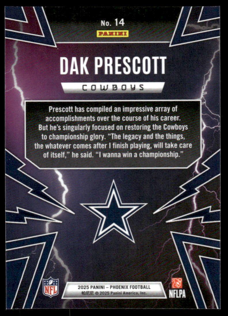 2025 Panini Phoenix #14 Dak Prescott Thunderbirds