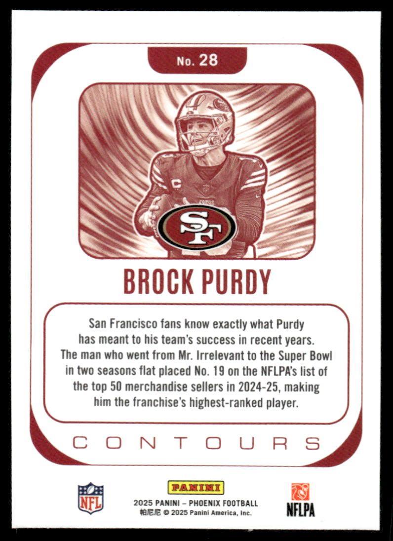 2025 Panini Phoenix #28 Brock Purdy Contours