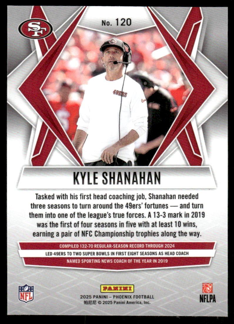 2025 Panini Phoenix #120 Kyle Shanahan Silver Lazer Prizm