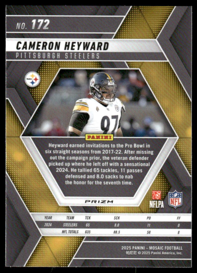 2025 Panini Mosaic #172 Cameron Heyward Mosaic Camo Pink