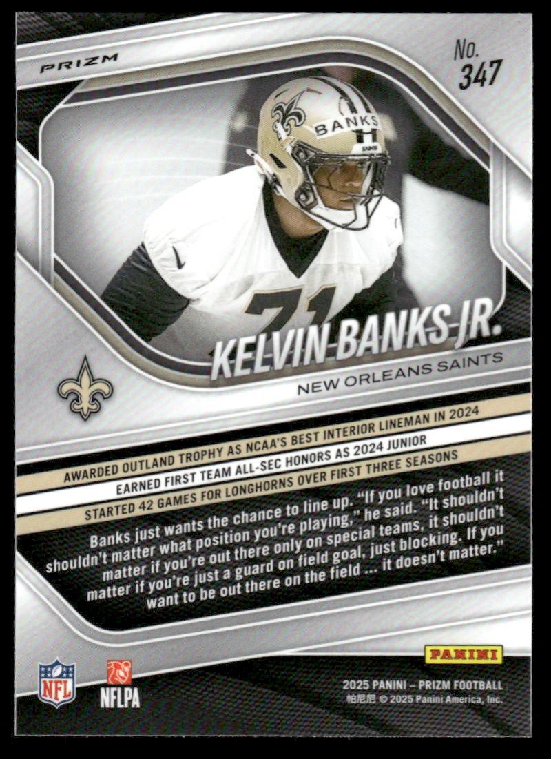 2025 Panini Prizm #347 Kelvin Banks Jr. Orange Ice