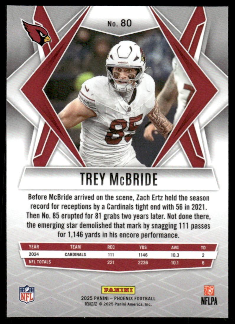 2025 Panini Phoenix #80 Trey McBride Silver Pyramids Prizm