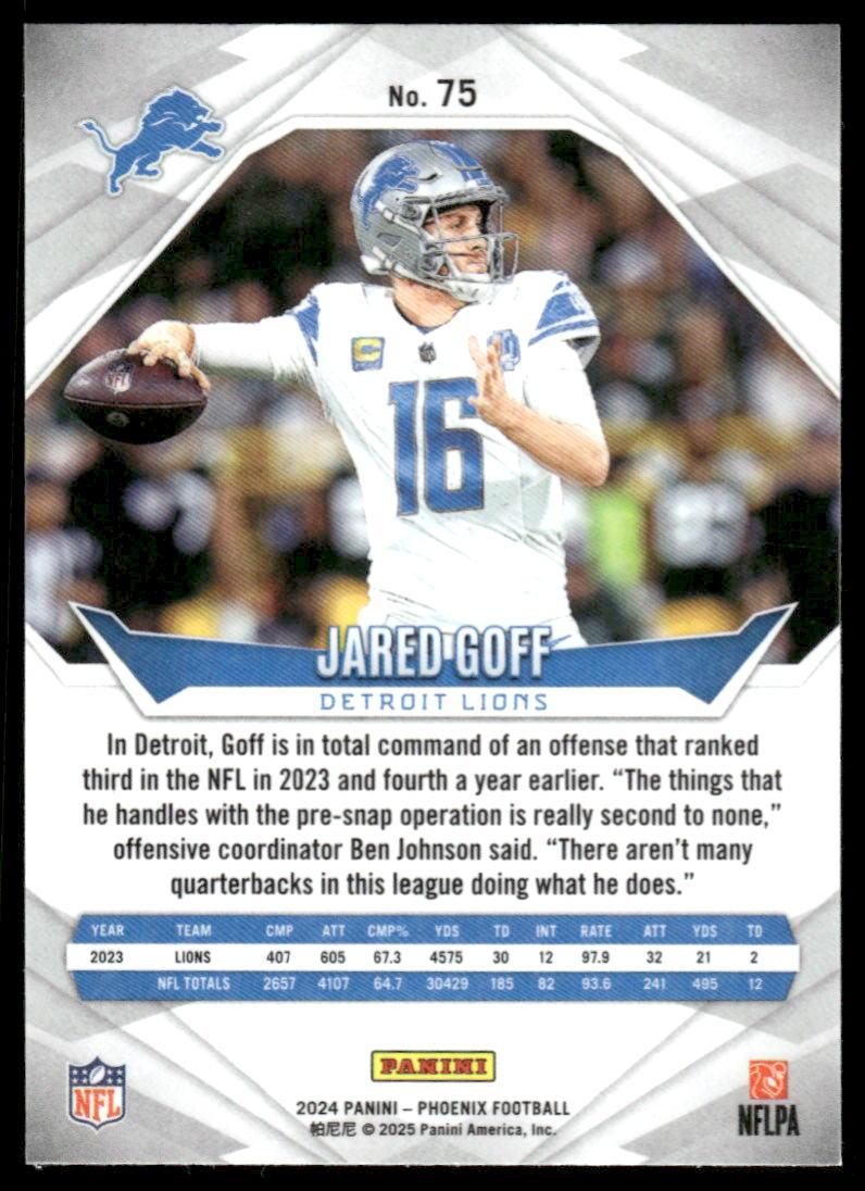 2024 Panini Phoenix #75 Jared Goff Hyper