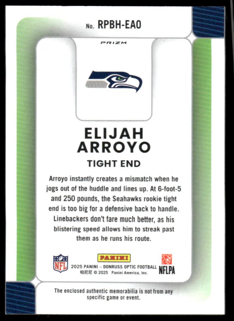 2025 Donruss Optic #RPBH-EAO Elijah Arroyo Rookie Phenoms Blue Hyper