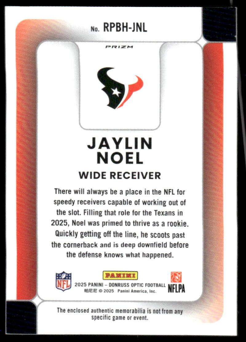 2025 Donruss Optic #RPBH-JNL Jaylin Noel Rookie Phenoms Blue Hyper