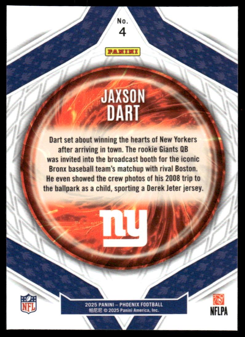 2025 Panini Phoenix #4 Jaxson Dart Paragon