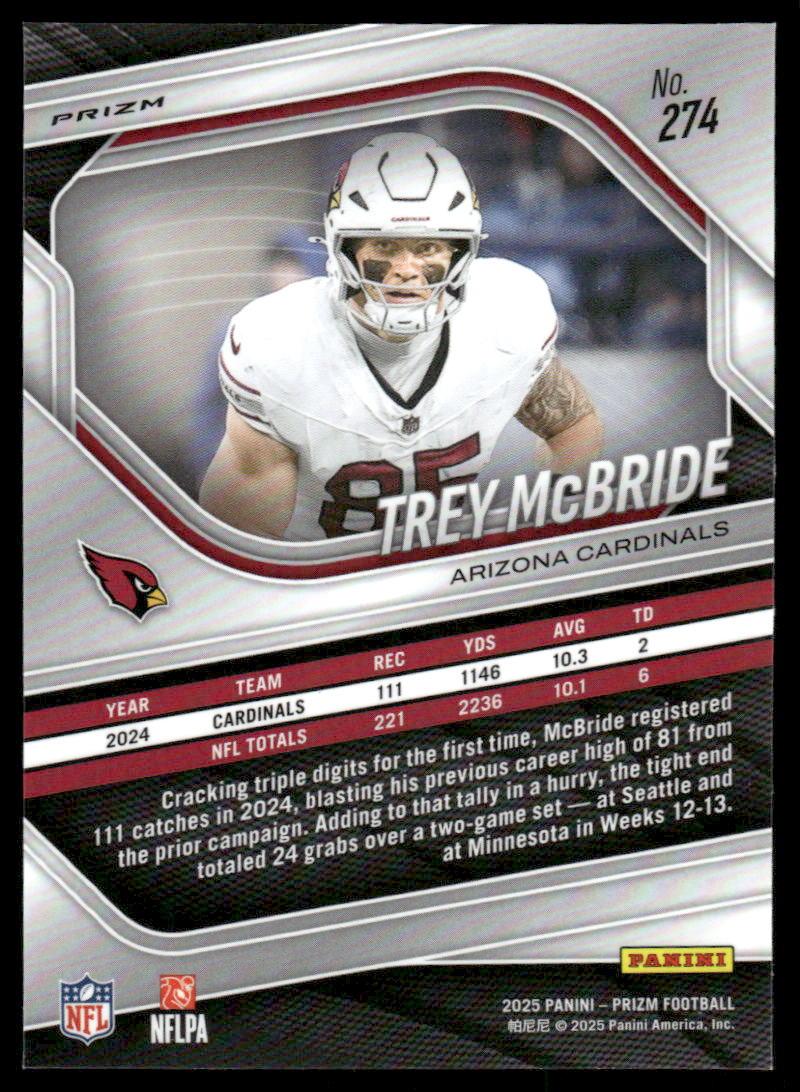 2025 Panini Prizm #274 Trey McBride Green Ice