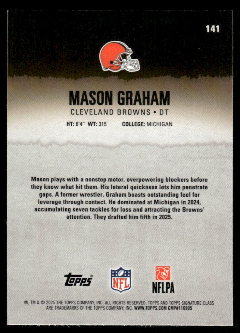 2025 Topps Signature Class PINK /250 #141 Mason Graham
