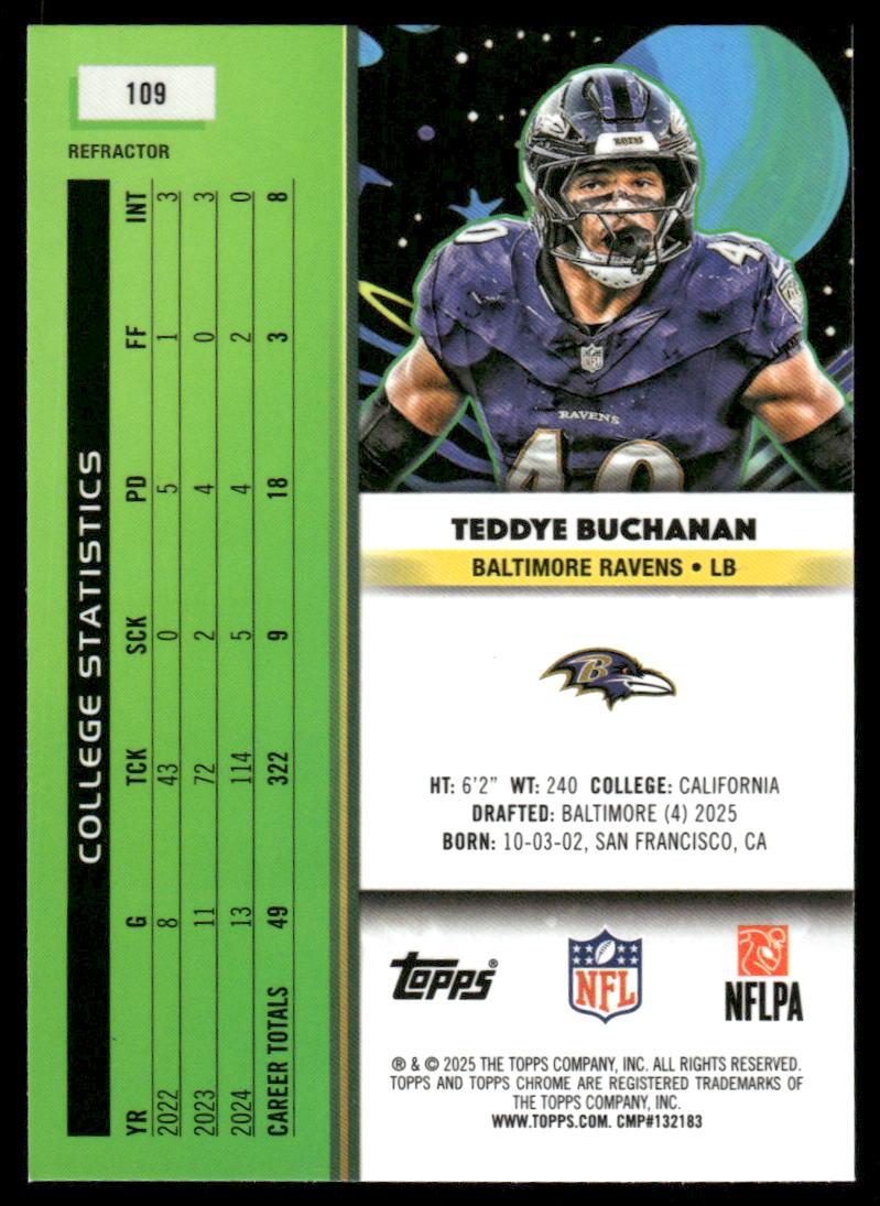2025 Topps Chrome Cosmic #109 Teddye Buchanan