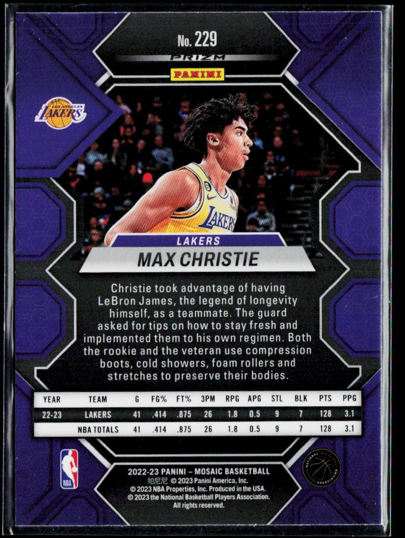 2022-23 Panini Mosaic #229 Max Christie Green