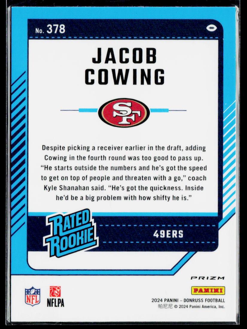 2024 Donruss #378 Jacob Cowing Optic Rated Rookies Preview Pink