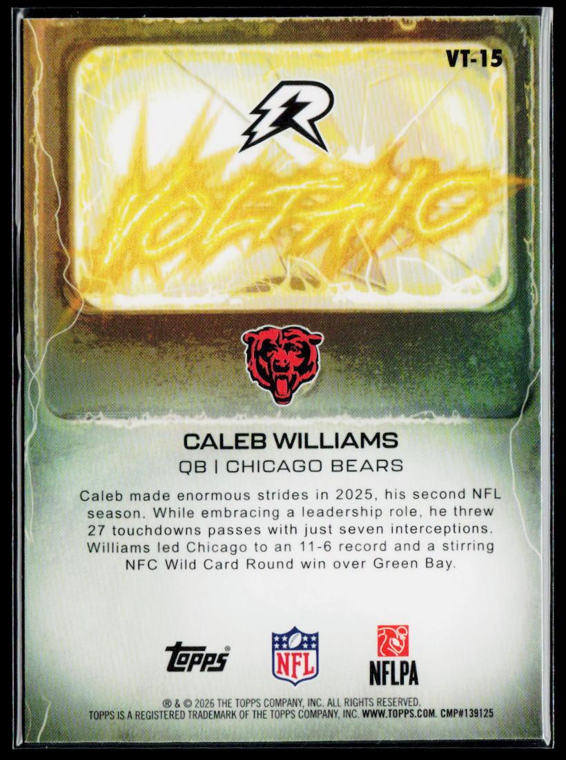 2025 Topps Resurgence #VT-15 Caleb Williams Voltaic