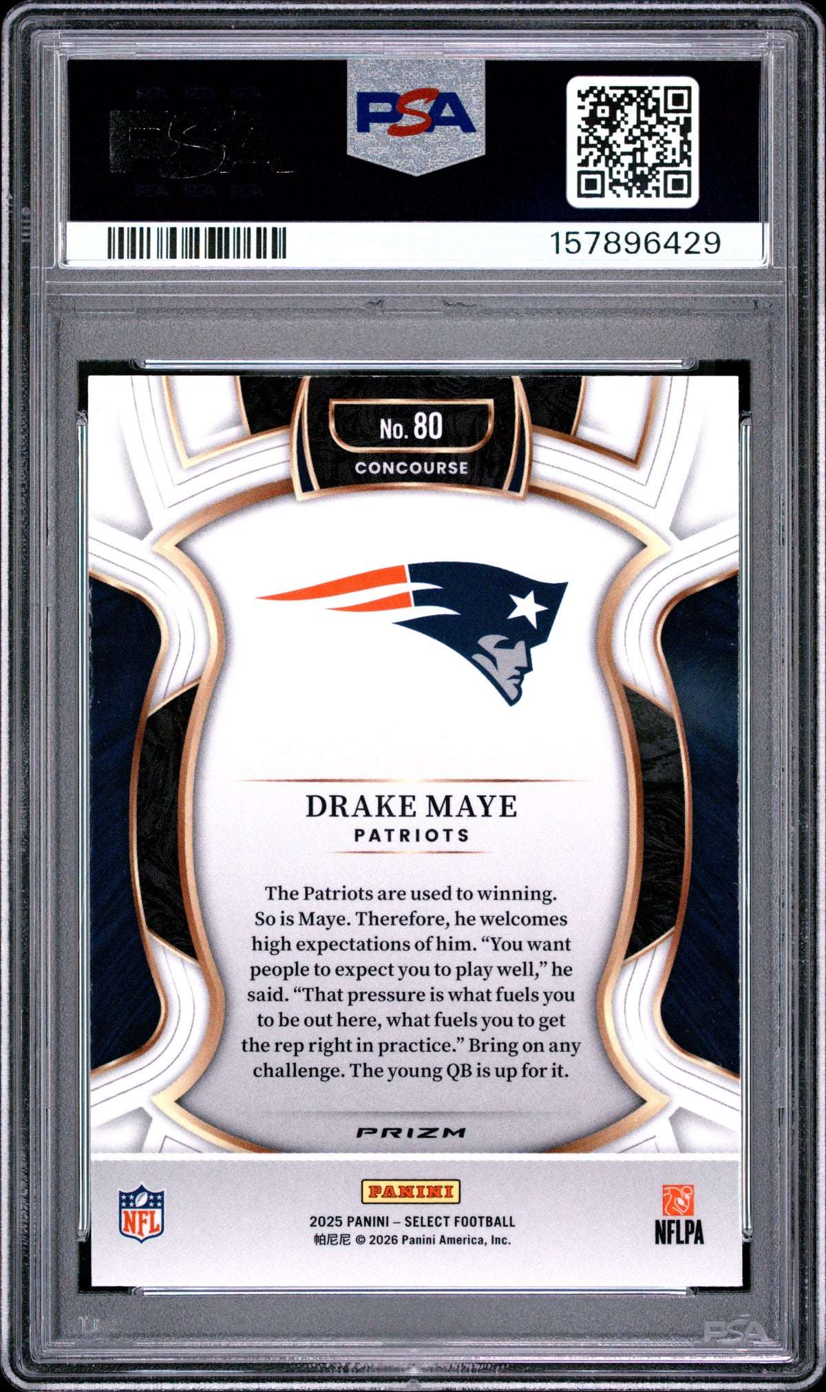 Drake Maye Green & Yellow Shock PSA 10 Gem Mint Banger!