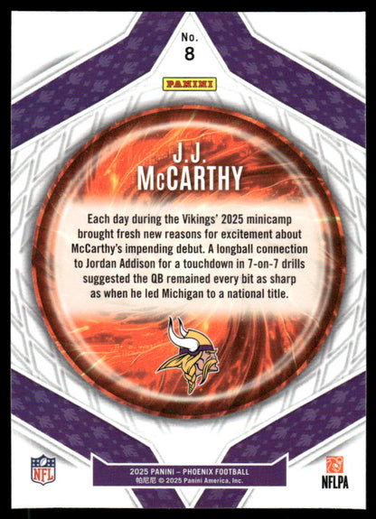 2025 Panini Phoenix #8 J.J. McCarthy Paragon
