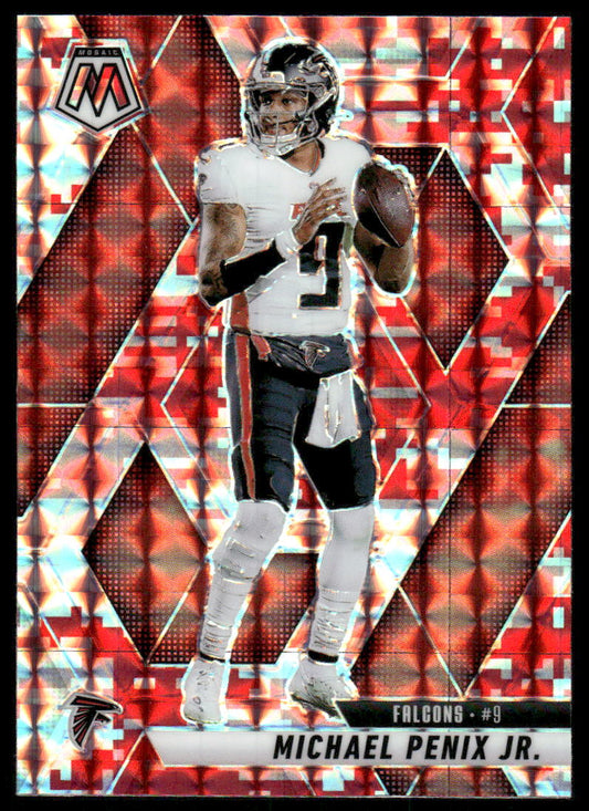 2025 Panini Mosaic #51 Michael Penix Jr. Mosaic Camo Red