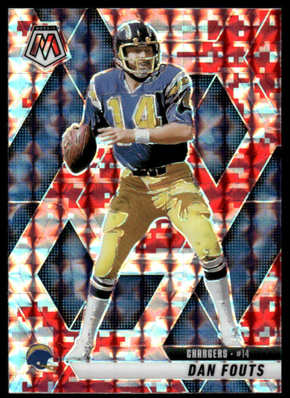 2025 Panini Mosaic #93 Dan Fouts Mosaic Camo Red