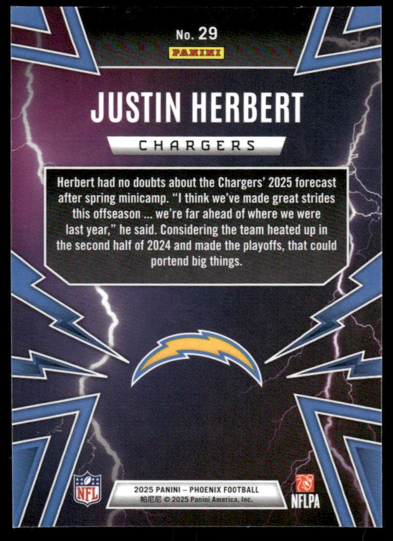 2025 Panini Phoenix #29 Justin Herbert Thunderbirds