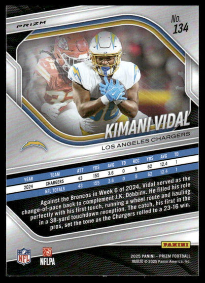 2025 Panini Prizm #134 Kimani Vidal