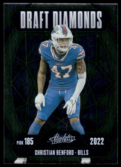 2025 Panini Absolute #DD-CBD Christian Benford Draft Diamonds