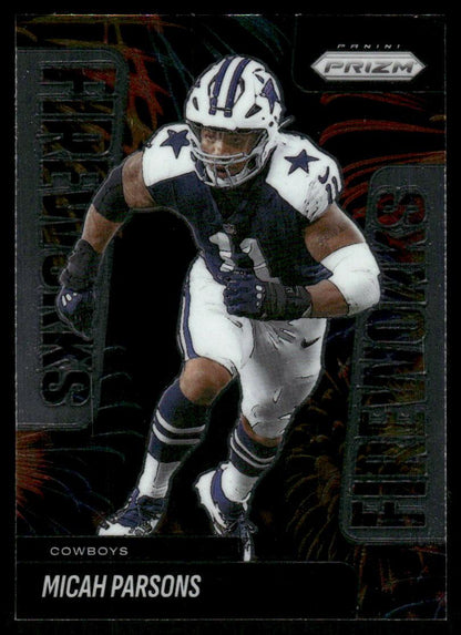 2025 Panini Prizm #18 Micah Parsons Fireworks