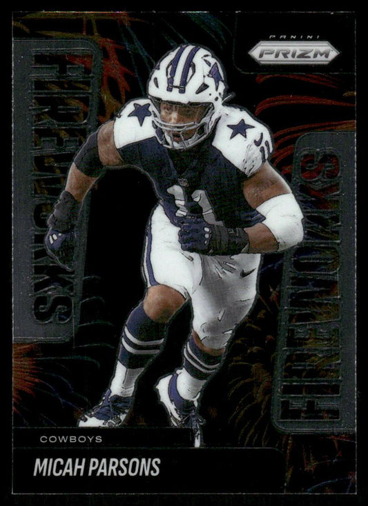 2025 Panini Prizm #18 Micah Parsons Fireworks