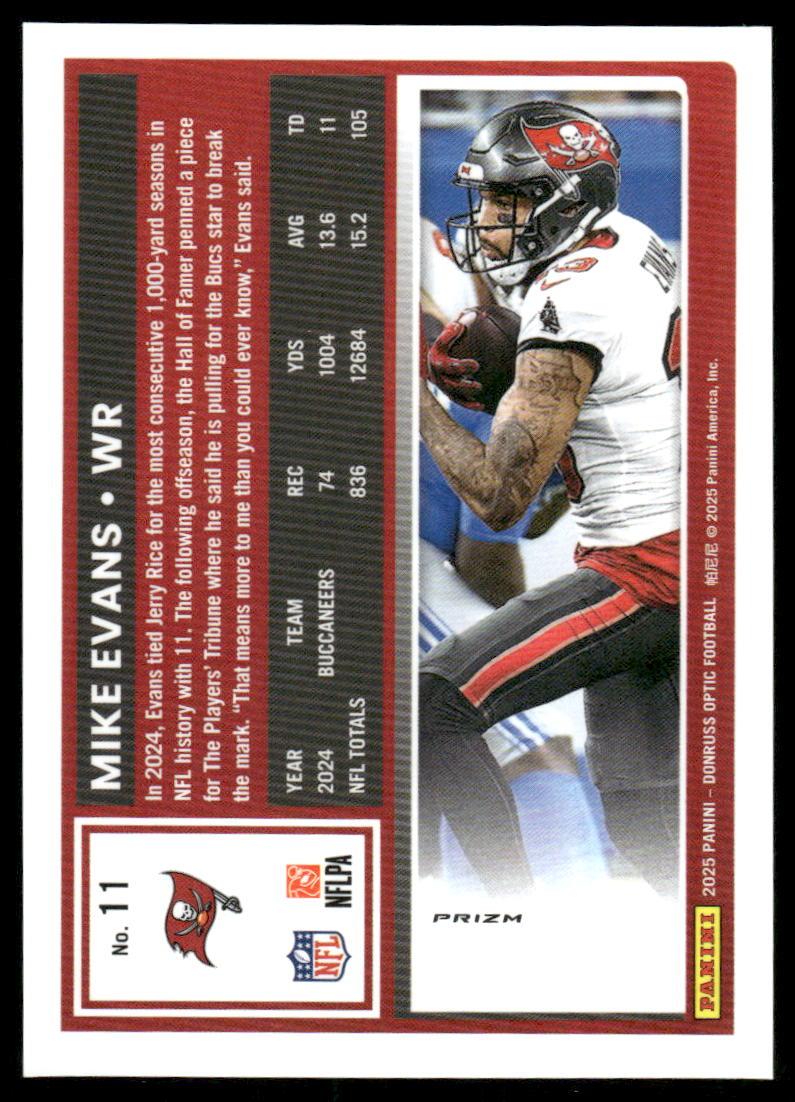 2025 Donruss Optic #11 Mike Evans Holo