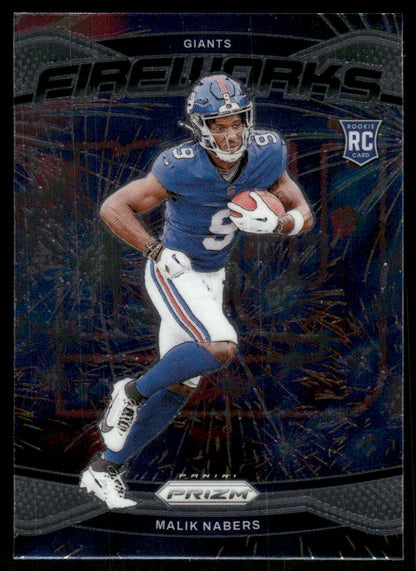 2024 Panini Prizm #21 Malik Nabers Fireworks