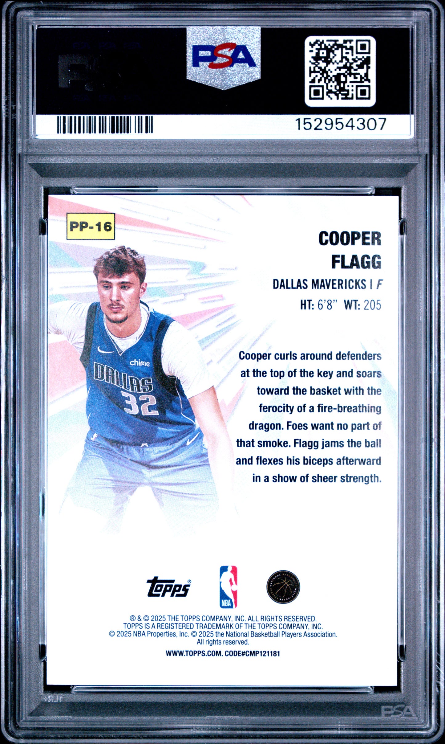 2025 Topps Power Players #PP-16 Cooper Flagg PSA 10