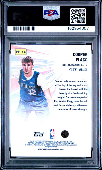 2025 Topps Power Players #PP-16 Cooper Flagg PSA 10