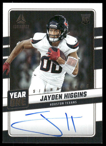 2025 Panini Luminance #YOS-JHS Jayden Higgins Year One Signatures RPS
