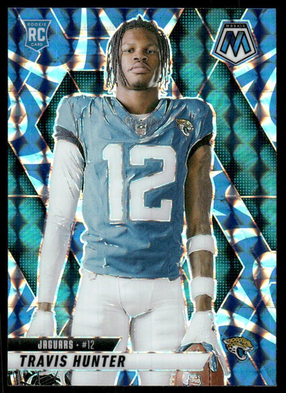 2025 Panini Mosaic #279 Travis Hunter Mosaic Reactive Blue