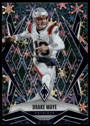 2025 Panini Phoenix #111 Drake Maye Silver Winter Prizm