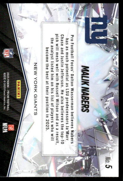2025 Panini Prizm #5 Malik Nabers Prizm Break