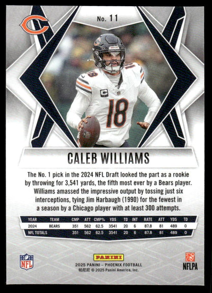 2025 Panini Phoenix #11 Caleb Williams Silver Mojo Prizm