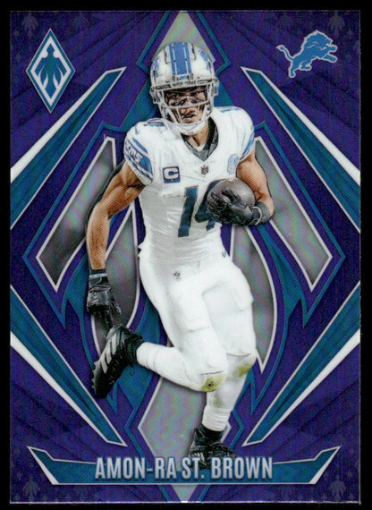 2024 Panini Phoenix #8 Amon-Ra St. Brown Purple Lazer