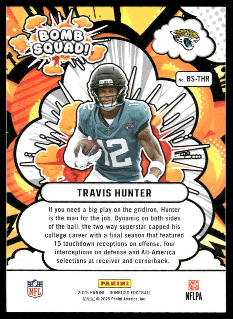 2025 Donruss #BS-THR Travis Hunter Bomb Squad