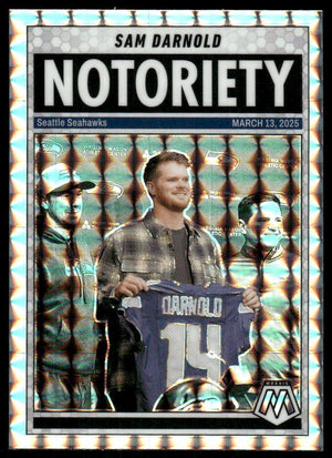 2025 Panini Mosaic #9 Sam Darnold Notoriety