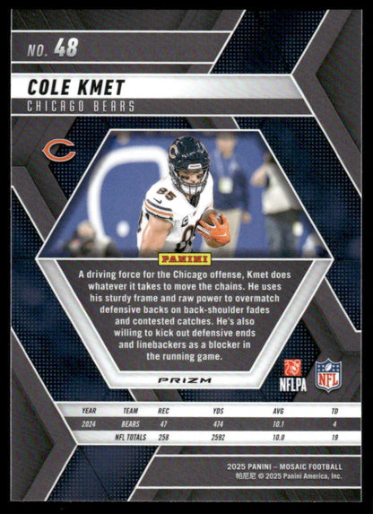 2025 Panini Mosaic #48 Cole Kmet Blue Scope