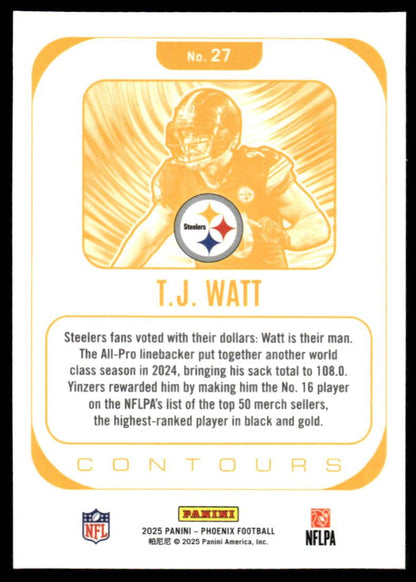 2025 Panini Phoenix #27 T.J. Watt Contours