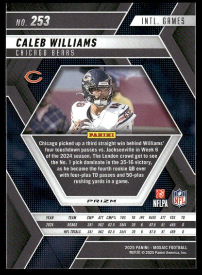 2024 Panini Mosaic #301 Caleb Williams Mosaic Reactive Blue
