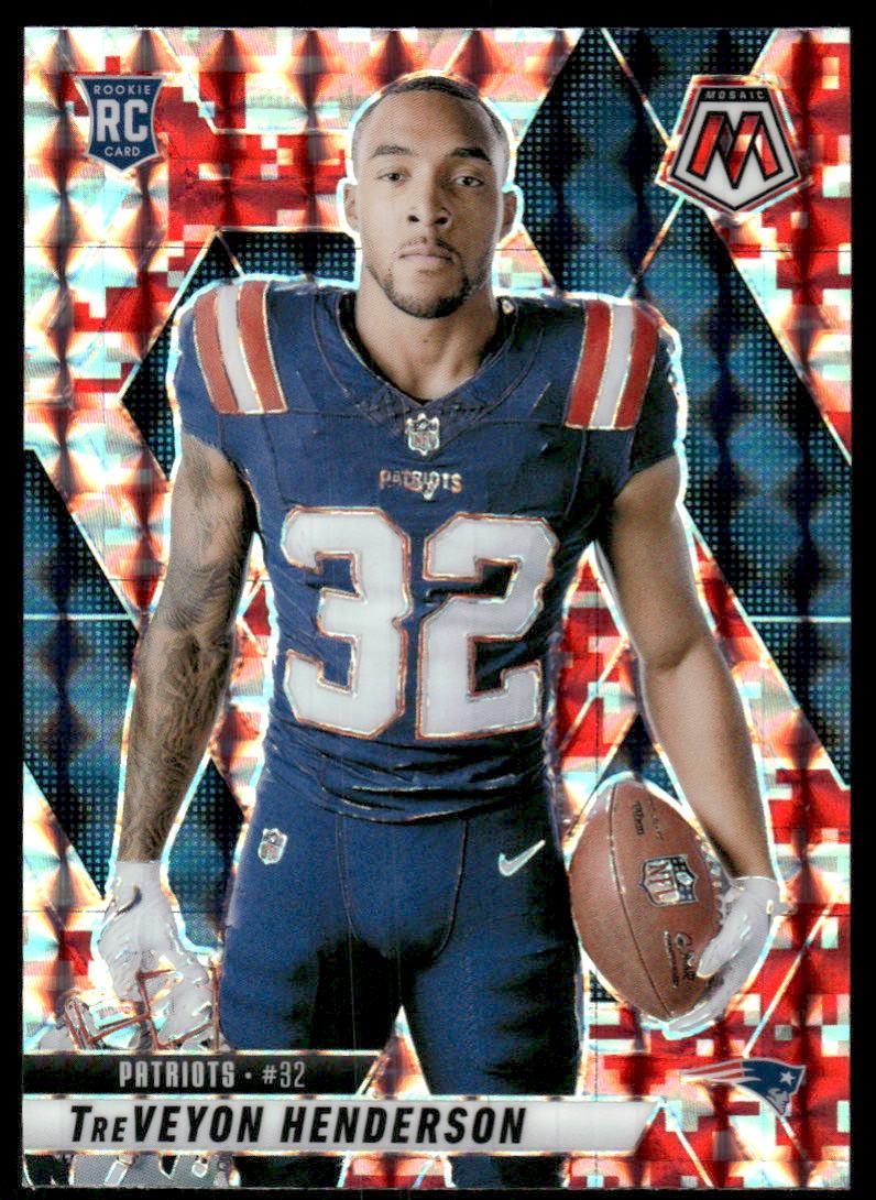 2025 Panini Mosaic #278 TreVeyon Henderson Mosaic Camo Red