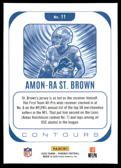 2025 Panini Phoenix #11 Amon-Ra St. Brown Contours