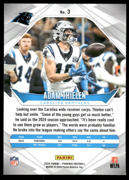 2024 Panini Phoenix #3 Adam Thielen Purple Lazer