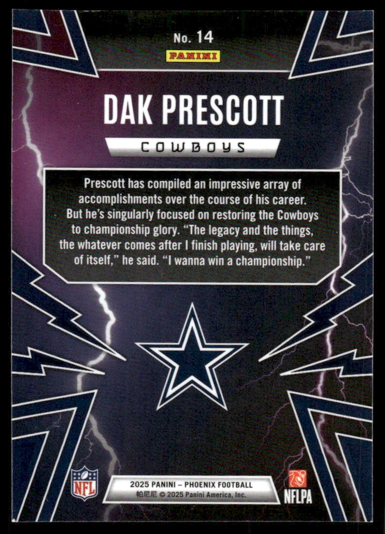 2025 Panini Phoenix #14 Dak Prescott Thunderbirds