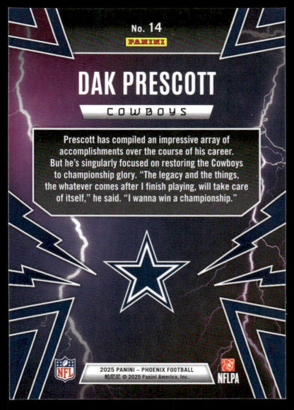 2025 Panini Phoenix #14 Dak Prescott Thunderbirds