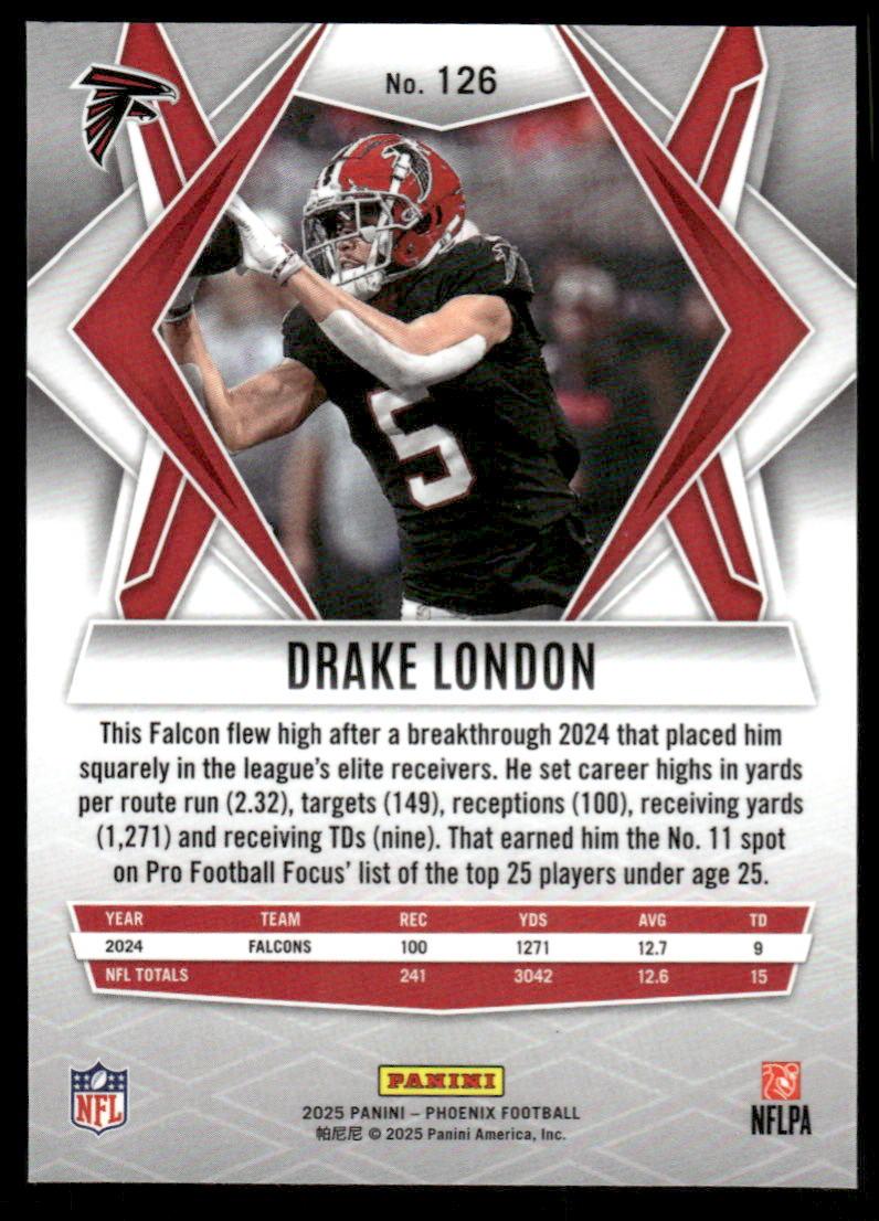 2025 Panini Phoenix #126 Drake London Silver Prizm