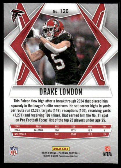 2025 Panini Phoenix #126 Drake London Silver Prizm