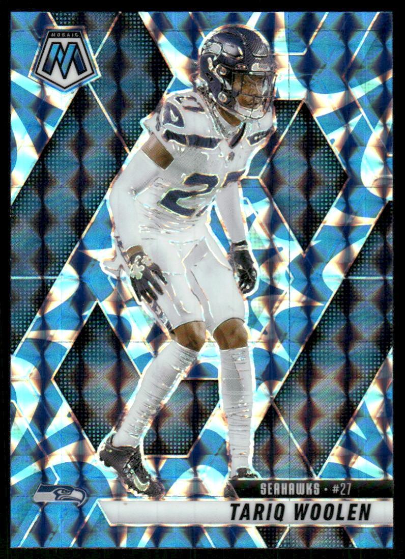 2025 Panini Mosaic #116 Tariq Woolen Mosaic Reactive Blue