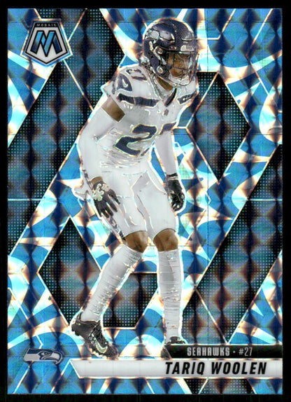 2025 Panini Mosaic #116 Tariq Woolen Mosaic Reactive Blue